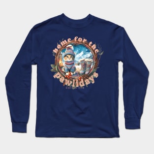 Home For The Holidays Beanie Calico Life 07C Long Sleeve T-Shirt